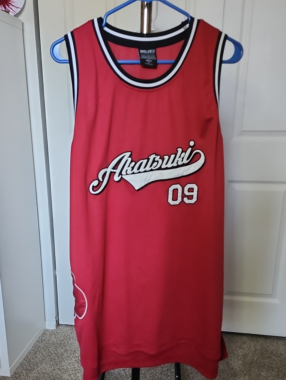 Akatsuki Men's Red Sleeveless Basketball Jersey - 09 Graphic